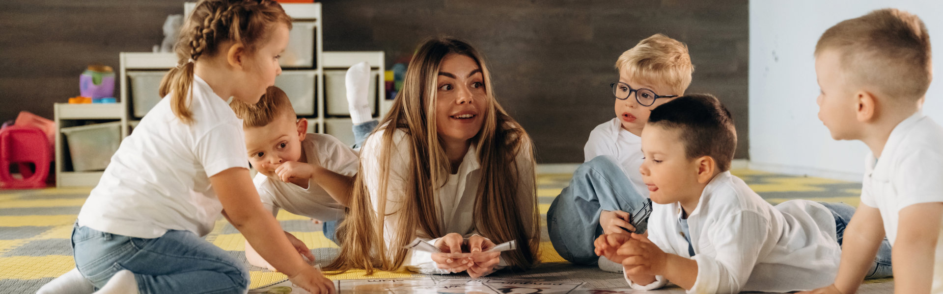 Teacher and students talking